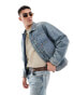 Фото #1 товара Levi's 3 in 1 quilted vest denim trucker jacket in mid blue