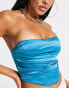 Фото #1 товара ASOS DESIGN satin corset top in teal