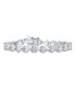 ფოტო #1 პროდუქტის Clear 20 CT Cubic Zirconia CZ Tennis Bracelet Heart Shape For Women Rhodium 7.5 Inch