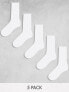 Фото #2 товара Weekday ribbed socks 5-pack in White