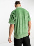 Фото #4 товара Obey pensa velour polo shirt in green