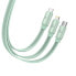 Фото #4 товара Kabel przewód zwijany 3w1 USB-C microUSB Iphone Lightning 1.7m zielony