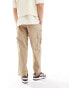 Selected Homme wide barrel fit cargo trouser in beige