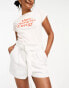 Фото #1 товара Superdry vintage paper bag shorts in brilliant white