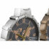Настенное часы DKD Home Decor 42 x 8,5 x 54 cm Стеклянный Серебристый Позолоченный Железо Карта Мира (2 штук)
