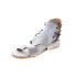 Фото #8 товара Bed Stu Sarabi F373047 Womens Gray Leather Zipper Strap Sandals Shoes