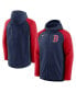 Фото #1 товара Men's Navy and Red Boston Red Sox Authentic Collection Full-Zip Hoodie Performance Jacket