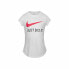 Child's Short Sleeve T-Shirt Nike Swoosh JDI White
