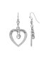 ფოტო #2 პროდუქტის 2029 Crystal Heart Live Love Rescue Earrings