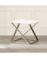 Фото #3 товара Steve Silver Zurich 24" Square Faux Marble and Matte Chrome End Table