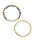 ფოტო #2 პროდუქტის Multi Color Quartz Mama Stone and Beaded Stretch Bracelet Set