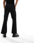 ASOS DESIGN smart flared trousers in black