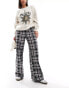 Фото #1 товара Weekday Beya relaxed fit trousers in grey check