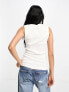 Фото #2 товара River Island scoop neck tank in white