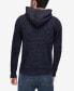Men's Sherpa Lined Full Zipper Knit Hoodie Sweater
