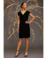 ფოტო #3 პროდუქტის Women's Diamond-Velvet Cap-Sleeve Dress