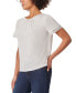 Women's Solid Drapey Lace-Trimmed Top