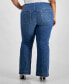 Фото #2 товара Plus Size High-Rise Pull-On Flare-Leg Jeans, Created for Macy's