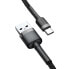 Фото #7 товара Wytrzymały nylonowy kabel przewód USB USB-C 2A 3M czarno-szary