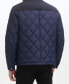 ფოტო #5 პროდუქტის Men's Mixed Media Diamond Quilt with Faux Sherpa Lining Coat