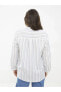 Lcw Grace Gömlek Yaka Çizgili Uzun Kollu Kadın Tunik
