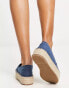 ASOS DESIGN – Journal – Espadrilles aus Jeansstoff mit flacher Plateausohle Синий, 38 - фото #3