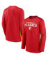 Фото #1 товара Men's Red Calgary Flames Authentic Pro Rink Performance Long Sleeve T-shirt