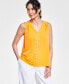 ფოტო #1 პროდუქტის Women's V-Neck Stud-Trim Tank Top, Created for Macy's