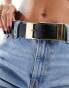 ASOS DESIGN rectangular buckle waist and hip jeans belt