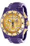 Фото #1 товара Invicta Men's 38337 Reserve Quartz Chronograph Gold Purple Dial Watch