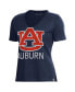 Women's Navy Auburn Tigers Logo Performance V-Neck T-shirt