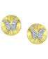 ფოტო #6 პროდუქტის Cubic Zirconia Butterfly Cluster Disc Stud Earrings, Created for Macy's