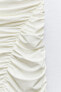 Фото #9 товара Длинное платье из эластичной ткани со сборками ZARA