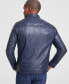 ფოტო #3 პროდუქტის Men's Leather Racer Jacket, Created for Macy's