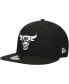 Фото #1 товара Men's Black Chicago Bulls Chainstitch 9fifty Snapback Hat