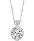 Diamond Double Bezel 18" Pendant Necklace (1/4 ct. t.w.) In 14K White Gold or 14K Yellow Gold