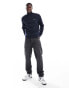 Calvin Klein micro logo repreve quarter zip sweatshirt in navy