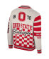 ფოტო #3 პროდუქტის Men's and Women's Cream Ohio State Buckeyes Jacquard Full-Zip Sweater
