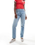 Levi's 501 straight fit crop jeans in light blue