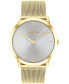 ფოტო #1 პროდუქტის Women's Exceptional Gold-Tone Stainless Steel Mesh Bracelet Watch 37mm
