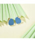 ფოტო #2 პროდუქტის Women's Blue Geometric Stud Earrings