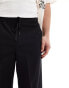 ASOS DESIGN pull on smart wide leg trousers in black