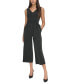Фото #1 товара Women's Shimmer Tie-Waist Cropped Jumpsuit