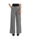 Фото #1 товара Women's Wide Leg Plaid Trouser with Elastic Waist