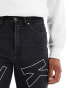 Karl Kani OG relaxed fit denim jeans in black with large logo embroidery