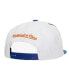 Бело-синяя кепка для мужчин New York Knicks Mitchell & Ness Mitchell Ness Waverunner Snapback Hat Бело-синий - фото #3