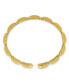 ფოტო #2 პროდუქტის 18k Yellow Gold Solid Textured Cuff Bangle Bracelet