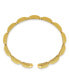 18k Yellow Gold Solid Textured Cuff Bangle Bracelet