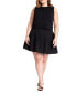 Фото #1 товара Plus Size Preppy Pleated Mini Skirt - 28, Black Onyx
