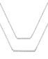 ფოტო #1 პროდუქტის Diamond Double Bar Layered Necklace (1/6 ct. t.w.) in 10k White or Yellow Gold, 17" + 1" extender, Created for Macy's